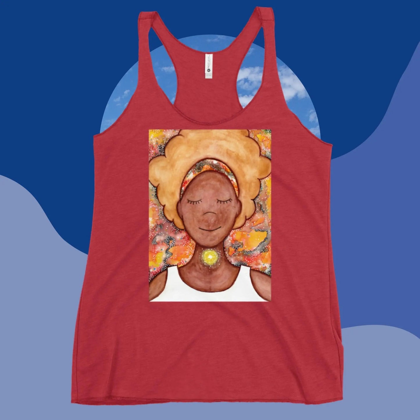 Women's Racerback Tank Top (the throat chakra)