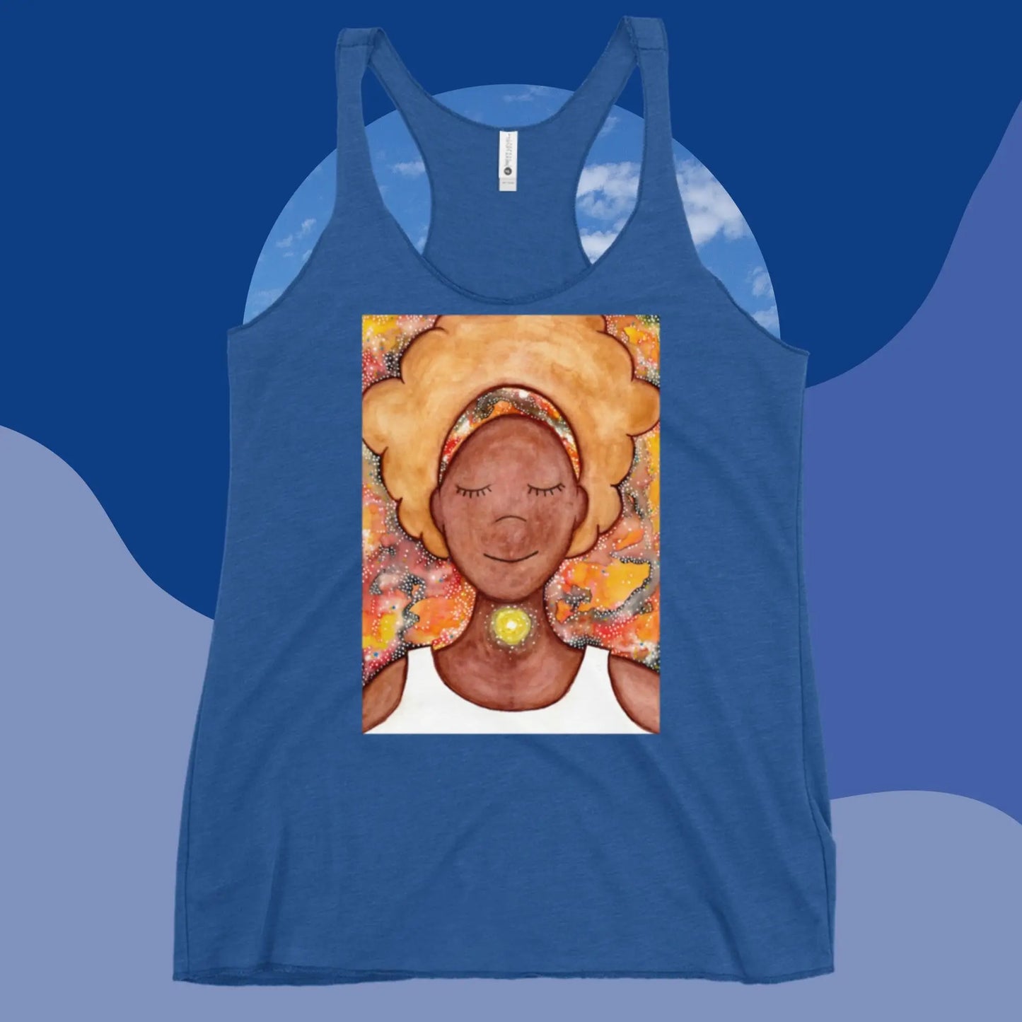 Women's Racerback Tank Top (the throat chakra)