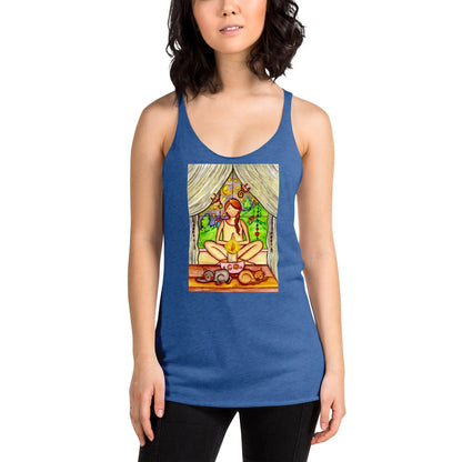 Women's Racerback Tank Top (meditating on a still flame)