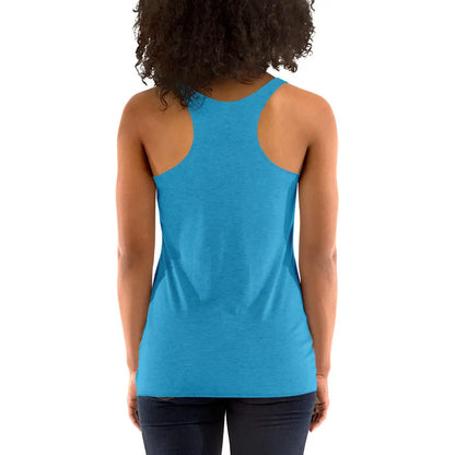 Women's Racerback Tank Top (meditating beneath the sun and moon)