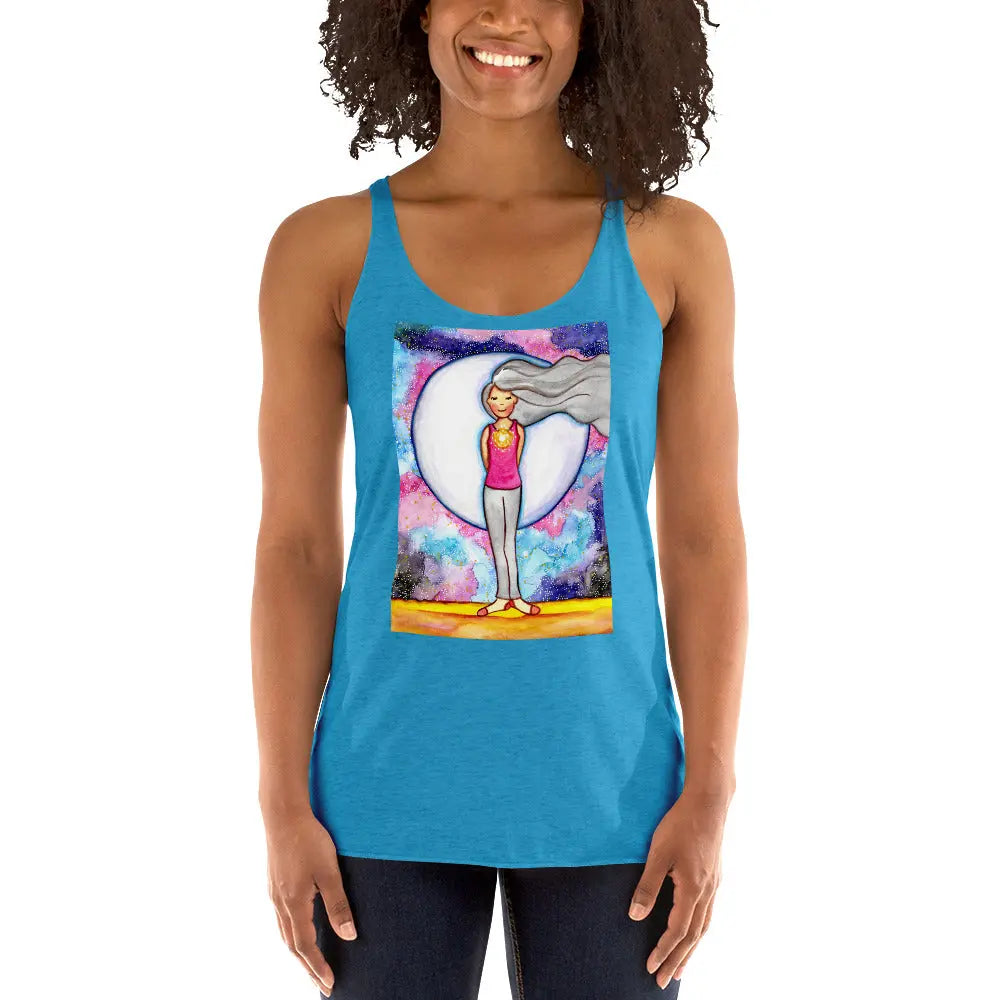 Women's Racerback Tank Top (the heart chakra)