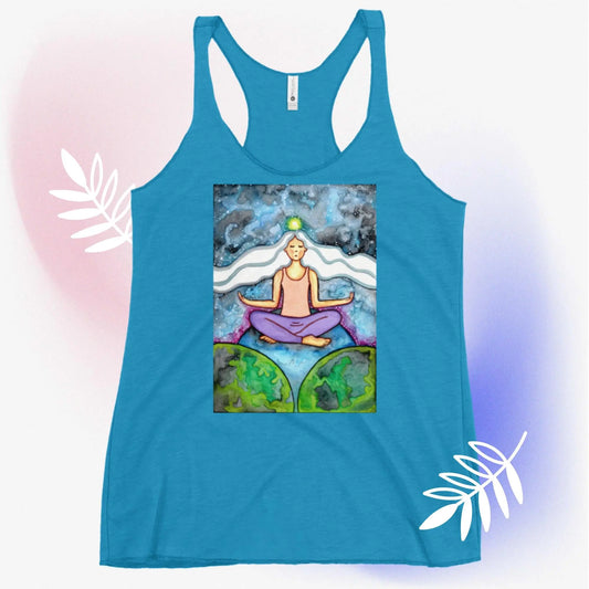 Women's Racerback Tank Top (the crown chakra)