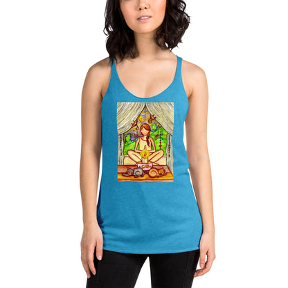 Women's Racerback Tank Top (meditating on a still flame)